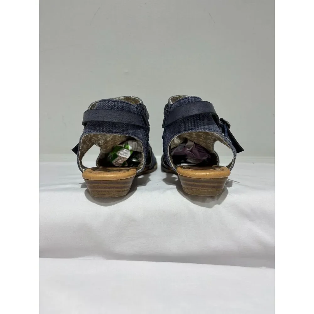 Blowfish blue canvas wedge sandals  Size 6.5
